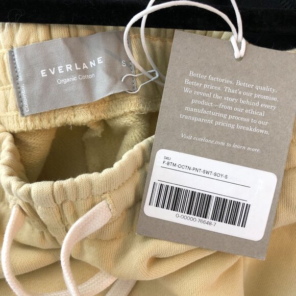 Everlane The Track Jogger Pants Pull On Sweatpants Pockets Wheat Yellow S - Picture 6 of 8